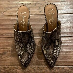 Jessica Simpson Snake Print Mules